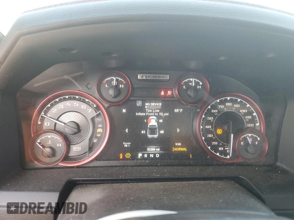 2017 Ram 1500 Rebel z VIN 1C6RR7YT3HS589170, wystawiony jako Copart lot #57115335 z przebiegiem 53 389 mil mil oraz Szkoda całkowita • Salvage title. Historia ofert i sprzedaży dostępna na DreamBid. Obrazek 9.