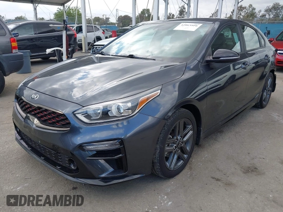 2020 Kia Forte GT-Line with VIN 3KPF34ADXLE246849, listed as a IAAI auction lot 42065956 with 37,507 mi miles. Bid and sale history available at carsss.com. Image 2.