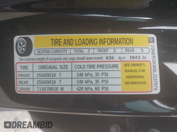 2020 Chevrolet Traverse LT Cloth with VIN 1GNERGKW8LJ137974, listed as a IAAI auction lot 42328185 with 81,254 mi miles and . Bid and sale history available at DreamBid. Image 9.