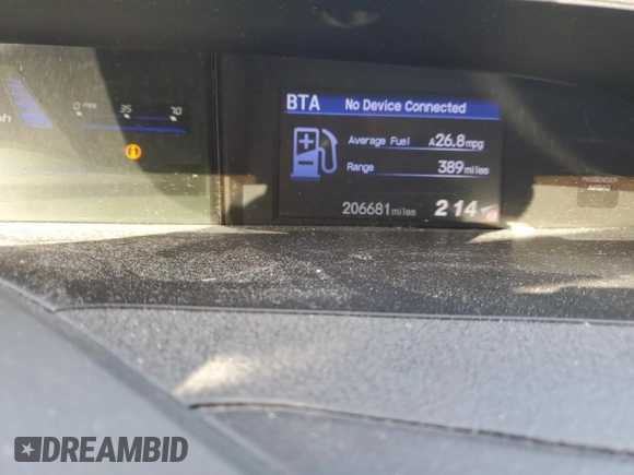 2012 Honda Civic EX with VIN 2HGFB2F88CH547273, listed as a Copart auction lot 75129954 with 206,681 mi miles and Clean Title. Bid and sale history available at DreamBid. Image 9.