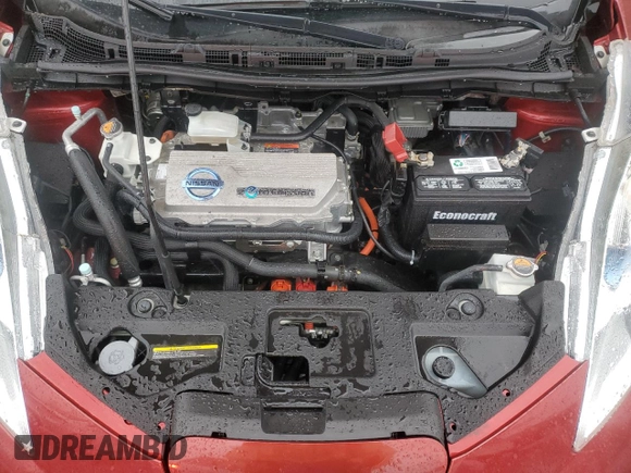 2012 Nissan LEAF SL with VIN JN1AZ0CP4CT019594, listed as a Copart auction lot 43593215 with 62,110 mi miles and Clean Title. Bid and sale history available at DreamBid. Image 11.
