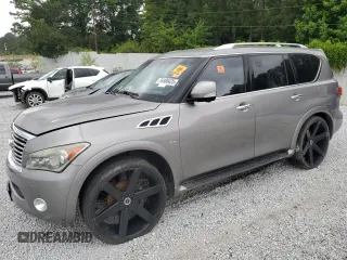 2014 Infiniti QX80 z VIN JN8AZ2NF5E9553253, wystawiony jako Copart lot #59306425 z przebiegiem 169 676 mil mil oraz Czysty tytuł • Clean title. Historia ofert i sprzedaży dostępna na DreamBid. Obrazek 1.