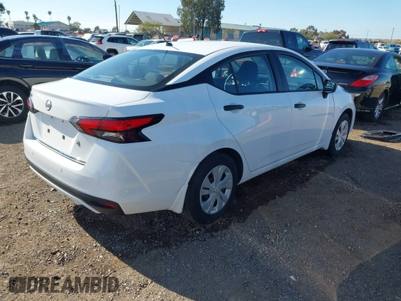 2024 Nissan Versa S with VIN 3N1CN8DV2RL842635, listed as a IAAI auction lot 41905145 with 12,622 mi miles. Bid and sale history available at carsss.com. Image 4.