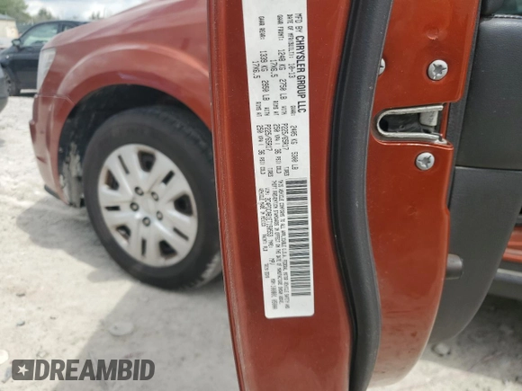 2014 Dodge Journey American Value Pkg with VIN 3C4PDCAB1ET150553, listed as a Copart auction lot 51805695 with 279,554 mi miles and Clean Title. Bid and sale history available at carsss.com. Image 13.