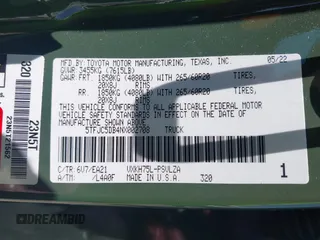 2022 Toyota Tundra Limited Hybrid с VIN 5TFJC5DB4NX002708, выставлен на аукционе IAAI как лот 42749213 с пробегом 30 726 миль миль и . История ставок и продаж доступна на DreamBid. Изображение 9.