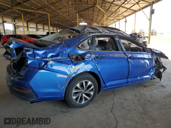 2024 Volkswagen Jetta S with VIN 3VW5M7BU1RM078197, listed as a Copart auction lot 62035935 with 10,240 mi miles and Salvage title. Bid and sale history available at DreamBid. Image 3.