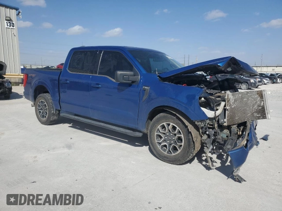 2022 Ford F-150 XL with VIN 1FTEW1EP2NKD74606, listed as a Copart auction lot 49573965 with 63,117 mi miles and Salvage Title. Bid and sale history available at carsss.com. Image 4.