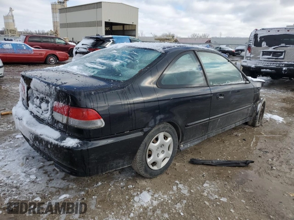 2000 Honda Civic EX with VIN 1HGEJ8246YL105316, listed as a Copart auction lot 47733575 with 233,688 mi miles and Salvage Title. Bid and sale history available at carsss.com. Image 3.