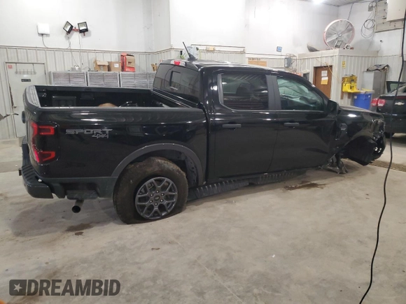 2024 Ford Ranger XLT with VIN 1FTER4HHXRLE54734, listed as a Copart auction lot 50176085 with 4,237 mi miles and Salvage Title. Bid and sale history available at carsss.com. Image 3.