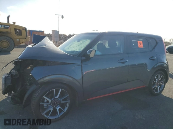 2021 Kia Soul Turbo with VIN KNDJ53AF6M7779086, listed as a Copart auction lot 81195814 with 7,479 mi miles and Salvage Title. Bid and sale history available at DreamBid. Image 1.