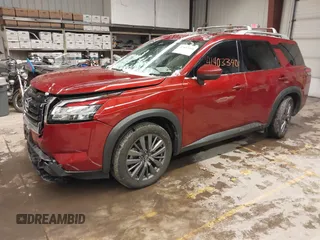 2023 Nissan Pathfinder SL with VIN 5N1DR3CD7PC230257, listed as a IAAI auction lot 41403340 with 22,698 mi miles and . Bid and sale history available at DreamBid. Image 18.