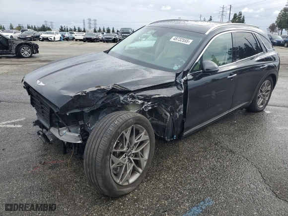 2024 Genesis GV70 2.5T with VIN 5NMMADTB7RH008046, listed as a Copart auction lot 48732555 with 11,384 mi miles and Salvage Title. Bid and sale history available at carsss.com. Image 1.