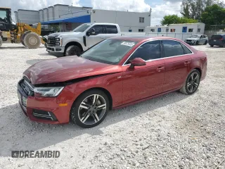 2018 Audi A4 Premium Plus z VIN WAUENAF40JA013928, wystawiony jako Copart lot #59575455 z przebiegiem 79 799 mil mil oraz Szkoda całkowita • Salvage title. Historia ofert i sprzedaży dostępna na DreamBid. Obrazek 1.