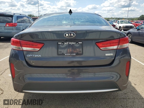2017 Kia Optima Hybrid with VIN KNAGT4LEXH5018831, listed as a Copart auction lot 63645864 with 42,358 mi miles and Salvage Title. Bid and sale history available at carsss.com. Image 6.