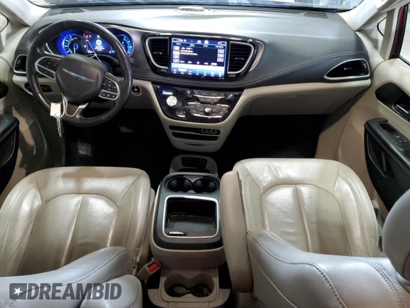 2021 Chrysler Pacifica Hybrid Touring L with VIN 2C4RC1L77MR596250, listed as a Copart auction lot 52892595 with 114,876 mi miles and Salvage title. Bid and sale history available at DreamBid. Image 8.