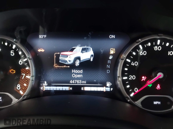 2021 Jeep Renegade Latitude with VIN ZACNJCBBXMPM51713, listed as a IAAI auction lot 42339289 with 44,763 mi miles and . Bid and sale history available at DreamBid. Image 16.