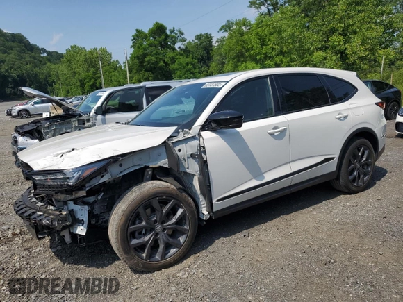 2023 Acura MDX w/A-Spec Package with VIN 5J8YE1H05PL042995, listed as a Copart auction lot 62337905 with 45,893 mi miles and Salvage title. Bid and sale history available at DreamBid. Image 1.