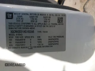 2010 Chevrolet Silverado 1500 LT with VIN 3GCRKSE31AG163396, listed as a IAAI auction lot 41022815 with Not Provided miles and . Bid and sale history available at DreamBid. Image 9.