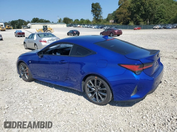 2022 Lexus RC with VIN JTHGA5BC2N5012126, listed as a Copart auction lot 76266574 with 17,693 mi miles and Salvage Title. Bid and sale history available at carsss.com. Image 2.