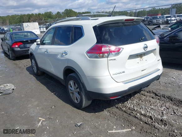 2016 Nissan Rogue S with VIN JN8AT2MV5GW141929, listed as a IAAI auction lot 41585948 with 105,464 mi miles. Bid and sale history available at carsss.com. Image 3.