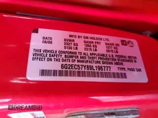2009 Pontiac G8 GT with VIN 6G2EC57Y89L196777, listed as a Copart auction lot 41390715 with 107,075 mi miles and Salvage Title. Bid and sale history available at carsss.com. Image 14.