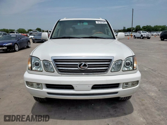 2004 Lexus LX 470 z VIN JTJHT00W743542910, wystawiony jako Copart lot #57187445 z przebiegiem 236 985 mil mil oraz Szkoda całkowita • Salvage title. Historia ofert i sprzedaży dostępna na DreamBid. Obrazek 5.