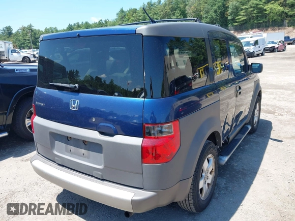 2003 Honda Element EX z VIN 5J6YH28583L013874, wystawiony jako IAAI lot #42516680 z przebiegiem 326 804 mil mil oraz . Historia ofert i sprzedaży dostępna na DreamBid. Obrazek 4.