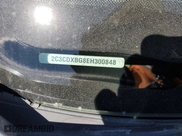 2014 Dodge Charger SE with VIN 2C3CDXBG8EH300848, listed as a Copart auction lot 50343885 with 96,410 mi miles and Salvage Title. Bid and sale history available at carsss.com. Image 14.
