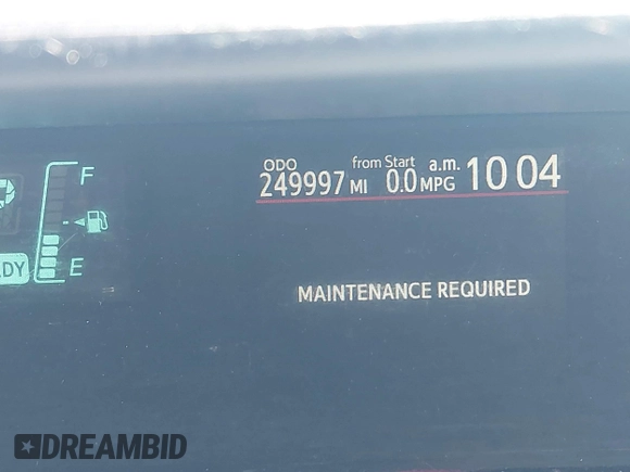2013 Toyota Prius One with VIN JTDKDTB38D1544445, listed as a IAAI auction lot 42158624 with 249,997 mi miles. Bid and sale history available at carsss.com. Image 15.