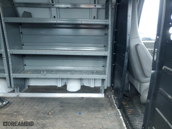 2020 GMC Savana Cargo Van with VIN 1GTW7AFG0L1160216, listed as a Copart auction lot 85628164 with 76,682 mi miles and Salvage Title. Bid and sale history available at carsss.com. Image 11.