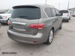2013 Infiniti QX80 with VIN JN8AZ2ND1D9750109, listed as a IAAI auction lot 41682402 with 204,822 mi miles. Bid and sale history available at carsss.com. Image 4.
