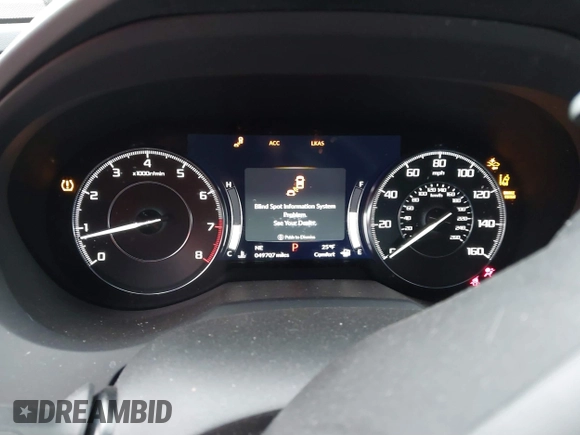 2020 Acura RDX Technology with VIN 5J8TC2H57LL032867, listed as a IAAI auction lot 41153421 with 49,707 mi miles and . Bid and sale history available at DreamBid. Image 7.