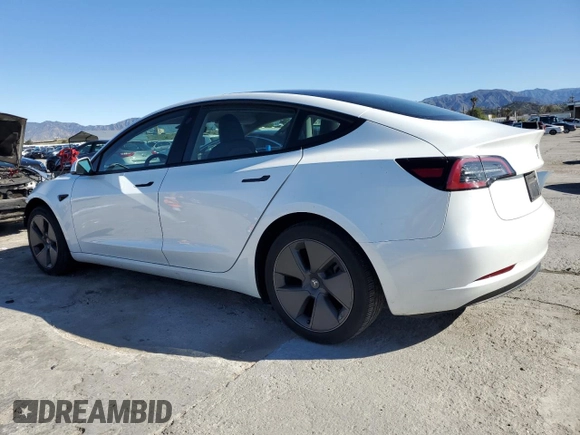 2023 Tesla Model 3 with VIN 5YJ3E1EA7PF557358, listed as a Copart auction lot 48891985 with 20,673 mi miles and Salvage title. Bid and sale history available at DreamBid. Image 2.