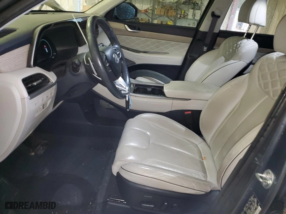 2022 Hyundai Palisade Calligraphy with VIN KM8R74HE6NU406645, listed as a Copart auction lot 44966305 with 47,795 mi miles and Salvage Title. Bid and sale history available at carsss.com. Image 7.