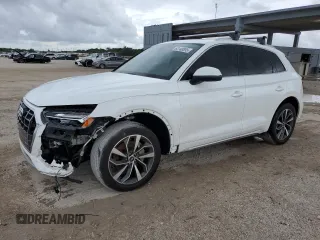 2021 Audi Q5 Premium with VIN WA1AAAFY9M2032647, listed as a Copart auction lot 63140655 with 55,980 mi miles and Non repairable. Bid and sale history available at DreamBid. Image 1.