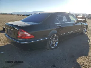 2001 Mercedes-Benz S-Class with VIN WDBNG70J41A147953, listed as a Copart auction lot 47106675 with 0 mi miles and Salvage Title. Bid and sale history available at carsss.com. Image 3.