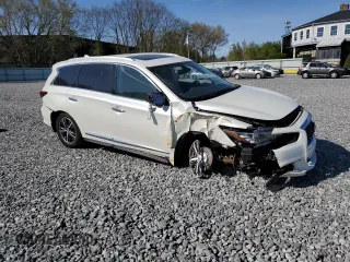 2017 Infiniti QX60 with VIN 5N1DL0MM0HC519612, listed as a Copart auction lot 55496365 with 140,205 mi miles and Salvage Title. Bid and sale history available at DreamBid. Image 4.