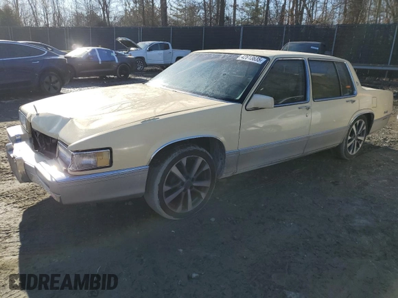 1990 Cadillac DeVille z VIN 1G6CD5333L4256377, wystawiony jako Copart lot #42613635 z przebiegiem 136 754 mil mil oraz Szkoda całkowita • Salvage title. Historia ofert i sprzedaży dostępna na DreamBid. Obrazek 1.