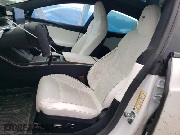 2022 Tesla Model S Plaid with VIN 5YJSA1E68NF466003, listed as a Copart auction lot 61717224 with Not provided miles and Salvage title. Bid and sale history available at DreamBid. Image 7.