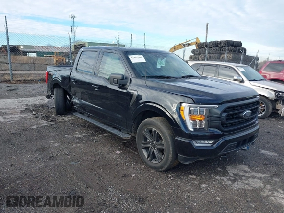 2021 Ford F-150 XL with VIN 1FTEW1EP6MFB74979, listed as a IAAI auction lot 41187461 with 59,707 mi miles. Bid and sale history available at carsss.com. Image 1.