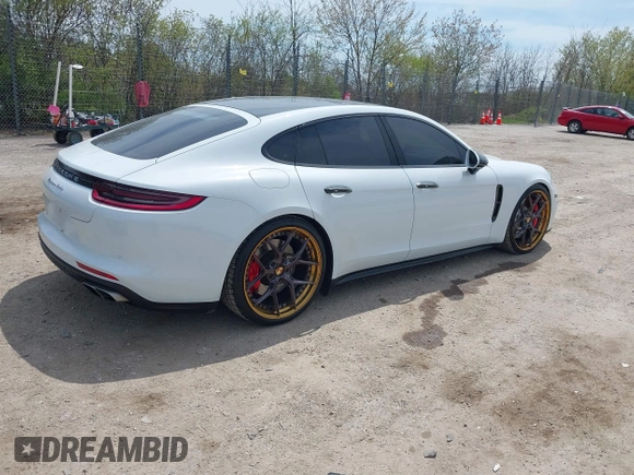2019 Porsche Panamera Turbo with VIN WP0AF2A7XKL145364, listed as a IAAI auction lot 42206095 with 65,454 mi miles and . Bid and sale history available at DreamBid. Image 4.