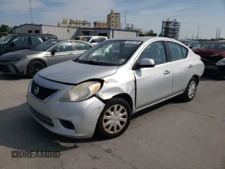2012 Nissan Versa SV with VIN 3N1CN7AP7CL825501, listed as a Copart auction lot 63093735 with 129,227 mi miles and Salvage title. Bid and sale history available at DreamBid. Image 1.