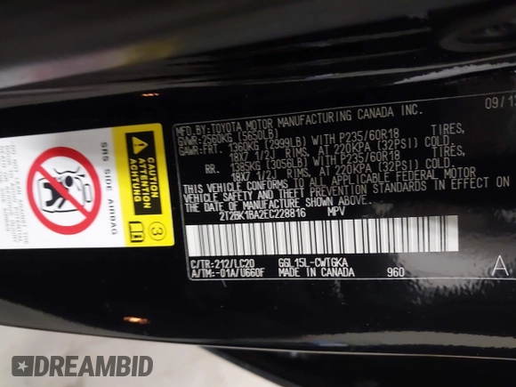 2014 Lexus RX 350 with VIN 2T2BK1BA2EC228816, listed as a IAAI auction lot 42488702 with 121,070 mi miles and . Bid and sale history available at DreamBid. Image 9.