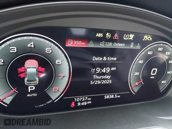 2024 Audi Q5 S line Premium Plus with VIN WA1EAAFY8R2025472, listed as a IAAI auction lot 42371409 with 10,737 mi miles and . Bid and sale history available at DreamBid. Image 14.
