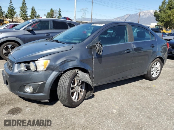2012 Chevrolet Sonic LT with VIN 1G1JD5SH7C4187798, listed as a Copart auction lot 49811815 with 150,763 mi miles and Salvage title. Bid and sale history available at DreamBid. Image 1.