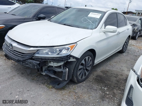2017 Honda Accord Hybrid with VIN JHMCR6F36HC008930, listed as a IAAI auction lot 41601414 with 159,359 mi miles. Bid and sale history available at carsss.com. Image 2.