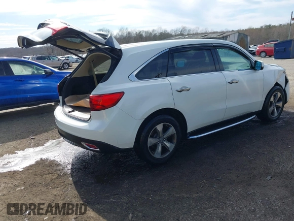 2014 Acura MDX with VIN 5FRYD3H22EB013340, listed as a IAAI auction lot 41709170 with 166,309 mi miles and . Bid and sale history available at DreamBid. Image 4.