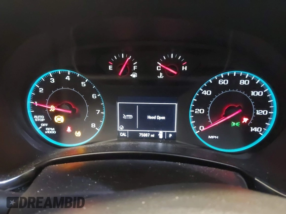 2018 Chevrolet Equinox LT with VIN 3GNAXJEVXJS609060, listed as a IAAI auction lot 42082607 with 75,987 mi miles. Bid and sale history available at carsss.com. Image 7.