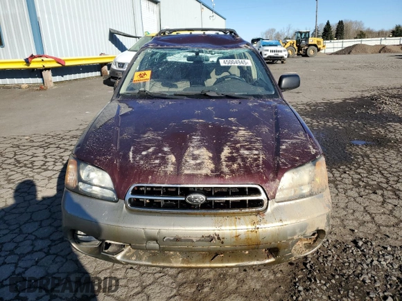 2000 Subaru Legacy Outback with VIN 4S3BH665XY7622020, listed as a Copart auction lot 45004945 with Not provided miles and Salvage title. Bid and sale history available at DreamBid. Image 5.