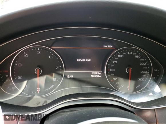 2015 Audi A6 with VIN WAUFFCFC9FN017044, listed as a Copart auction lot 51553694 with 181,733 mi miles and Salvage title. Bid and sale history available at DreamBid. Image 9.